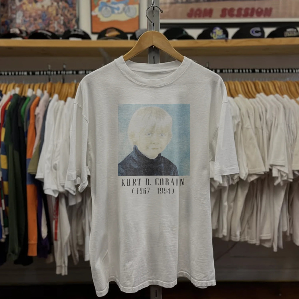 Rare Kurt D Cobain , White Tee